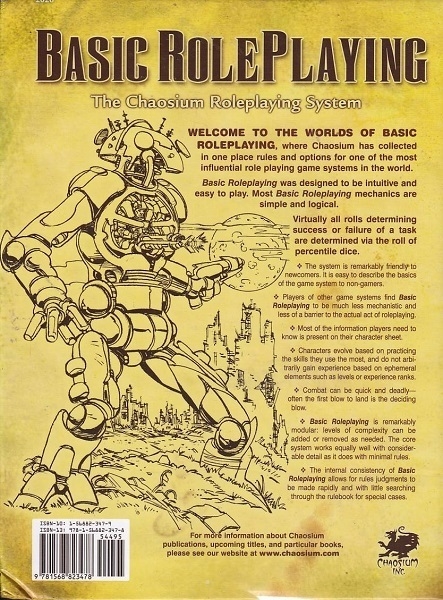 Basic RolePlaying - The Chaosium Roleplaying System - Hardcover (Used) (A Grade)  (Eng)